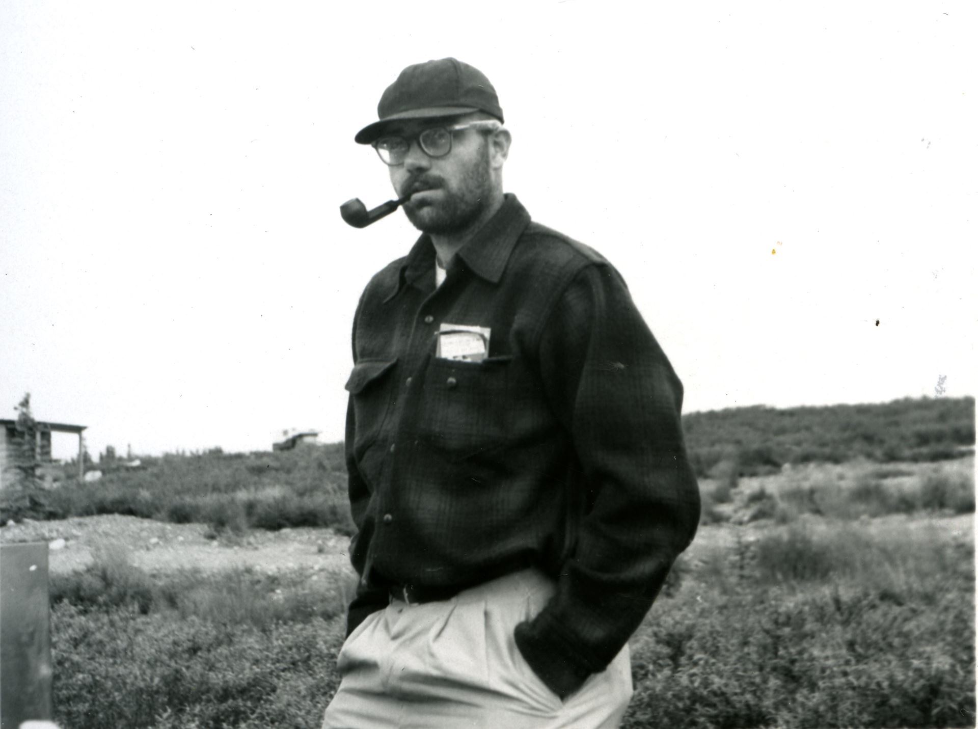 Dr. Mark Dyken at Mt. McKinley National Park in Alaska in 1959